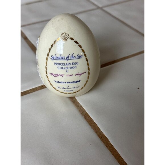 1995 Splendors of the Sea Egg Figurine, Ocean Theme, Whale Lovers Gift, Sea 2496 - Picture 6 of 9